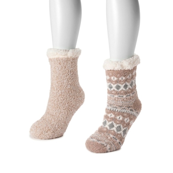 NWT MUK LUKS Womens 2 Pair Pack Cabin Socks - Picture 3 of 4